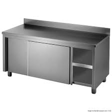 KITCHEN TIDY WORKBENCH CABINET SLIDING DOORS ONE SIDED PASS THROUGH DRAWERS UNDER - Image 5